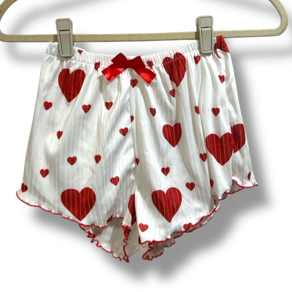 Women’s Sweetheart Crop  Casual Pajama Short Set Size Small - Picture 12 of 16